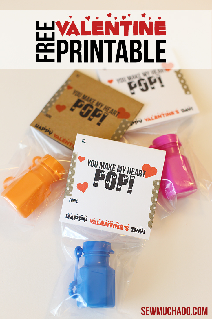 Free Valentine Printable - Mini Bubbles - Sew Much Ado pertaining to Free Printable Bubbles Valentine Printable