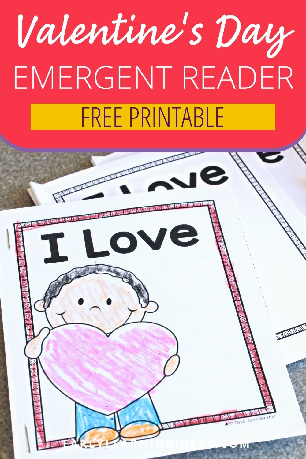 Free Valentine&amp;#039;S Day Printable Emergent Reader for Printable Valentine Stories For Kids