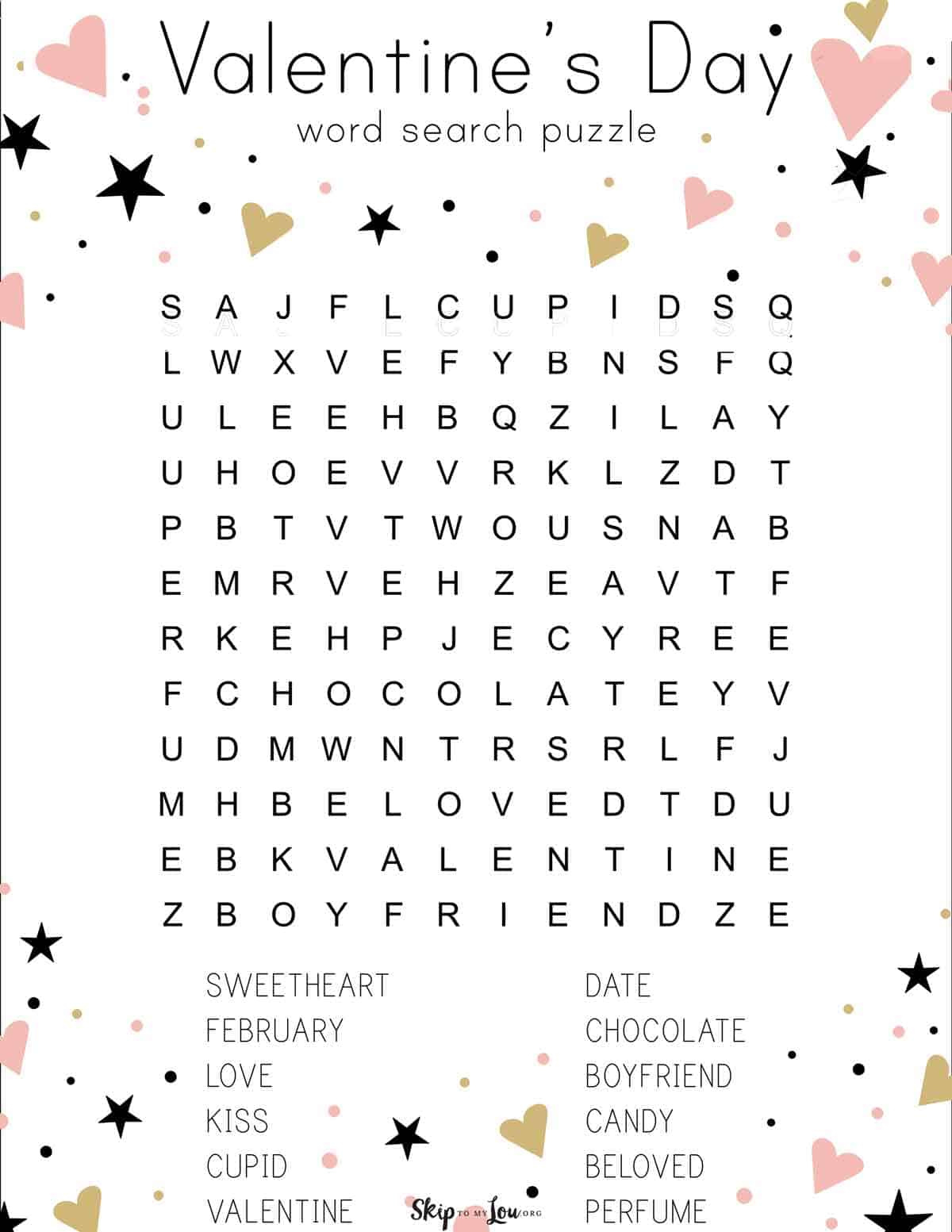 Free Valentine'S Day Word Search Printables | Skip To My Lou in Printable Valentine Word Search Puzzles