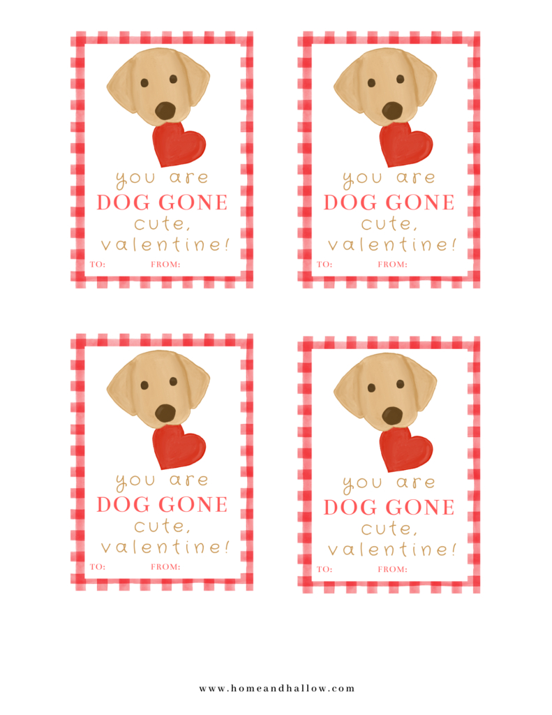 Free Valentine'S Printable: “You Are Dog-Gone Cute, Valentine inside Dog Valentine Cards Printable