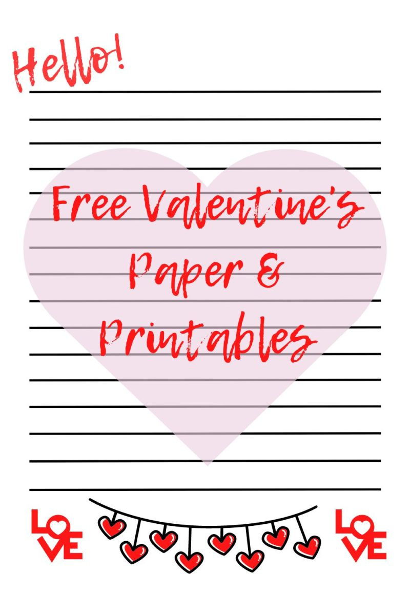 Free Valentine&amp;#039;S Printables - The Reading Residence within Printable Valentine Paper