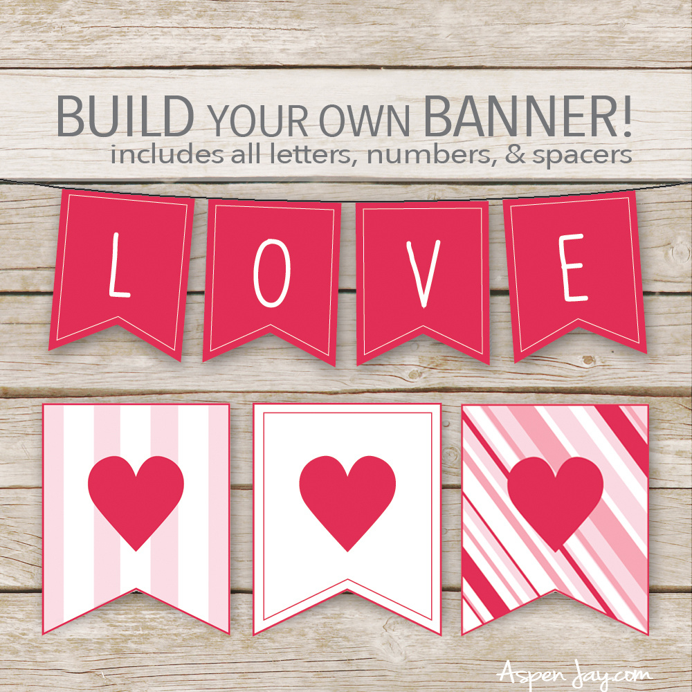 Free Valentines Xoxo Banner You Will Swoon Over - Aspen Jay pertaining to Free Valentine Banner Printable