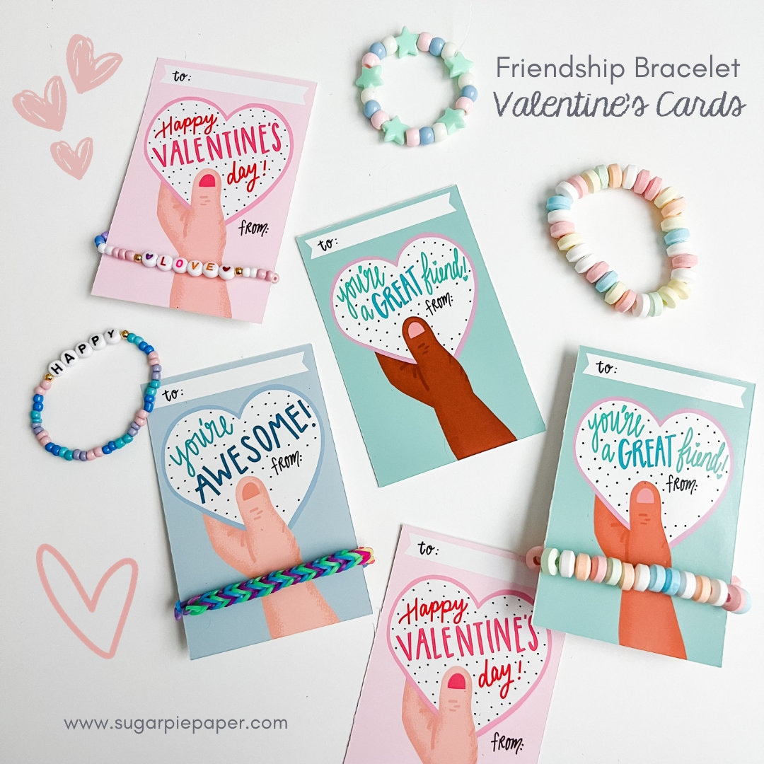 Friendship Bracelet Valentine Printable, Bracelet Valentines For regarding Friendship Bracelet Valentine Printable
