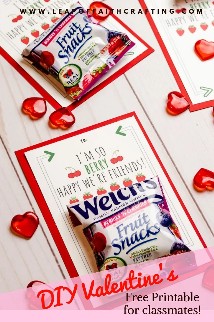 Fruit Snack Valentines With A Free Printable! - Leap Of Faith Crafting with regard to Free Printable Fruit Snack Valentine