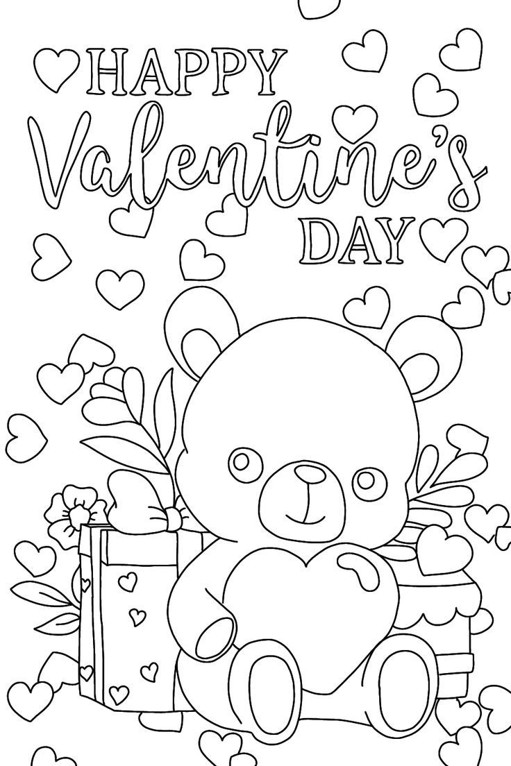 Happy Valentine'S Day Coloring Pages For Kids throughout Printable Valentine Day Coloring Pages
