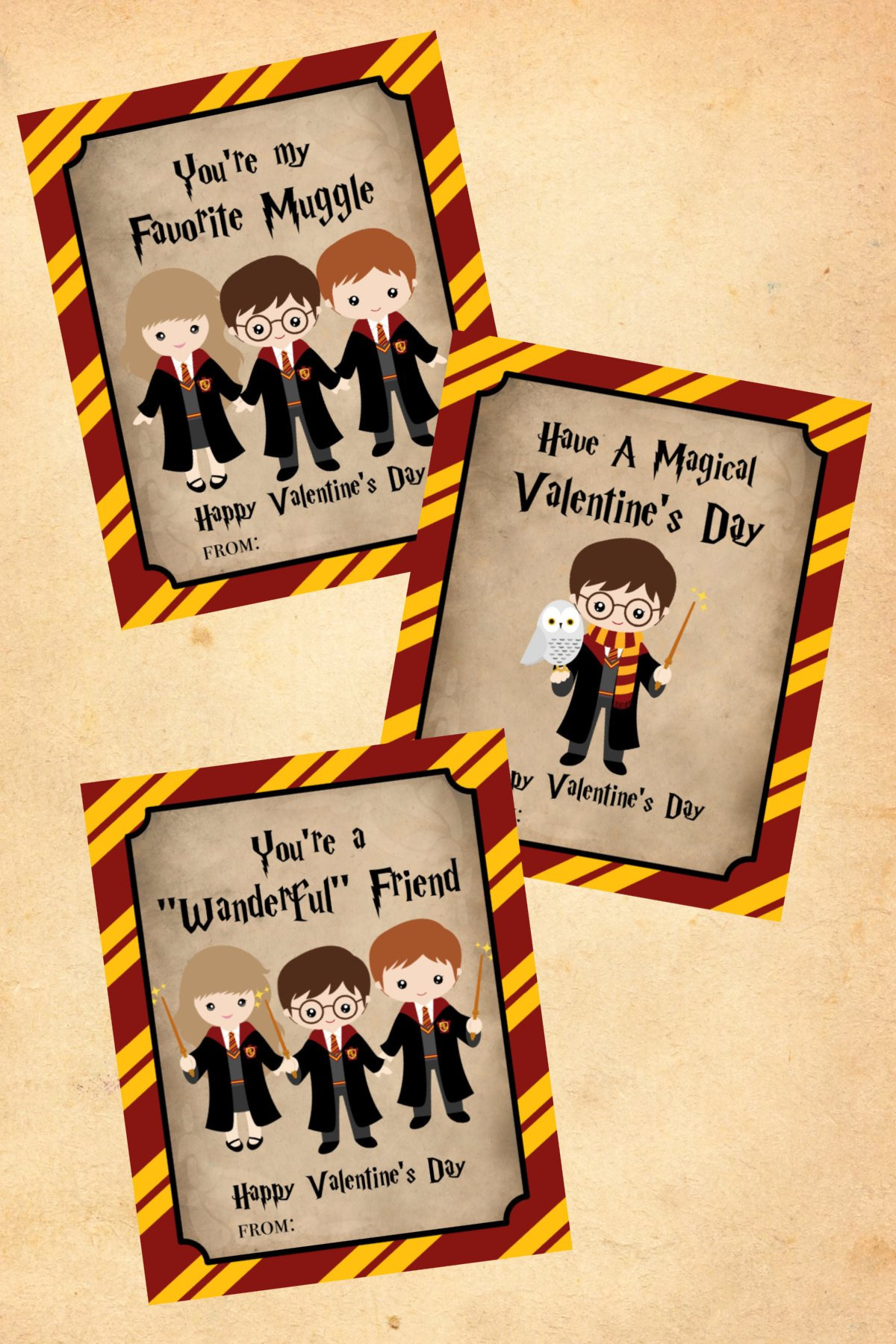 Harry Potter Valentines (Free Printables) | Fun Money Mom with regard to Harry Potter Printable Valentines