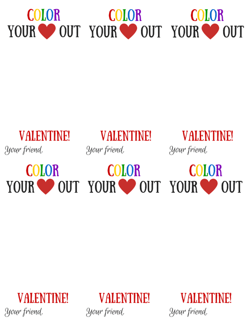 Homemade Valentines: Melted Crayon Hearts And A Free Printable for Crayon Heart Valentines Printable