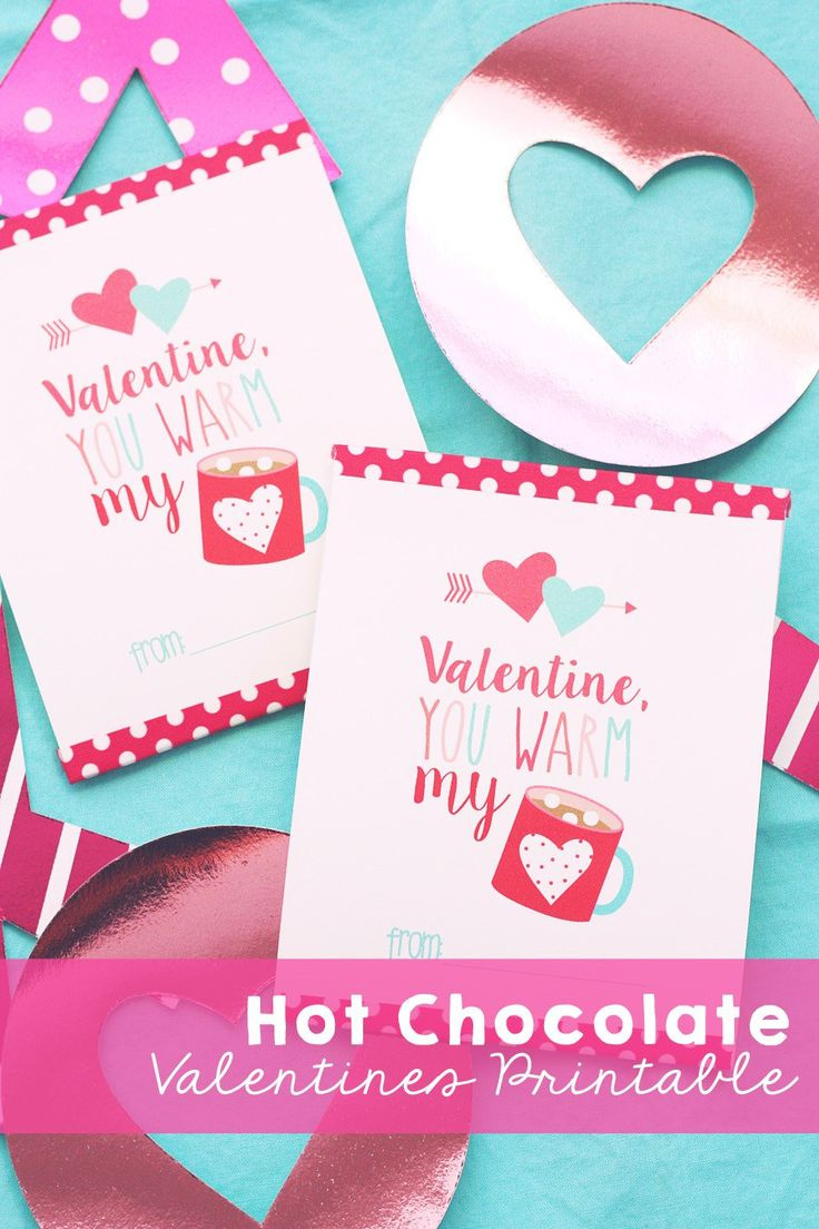 Hot Chocolate Valentines Printable intended for Printable Hot Chocolate Valentine