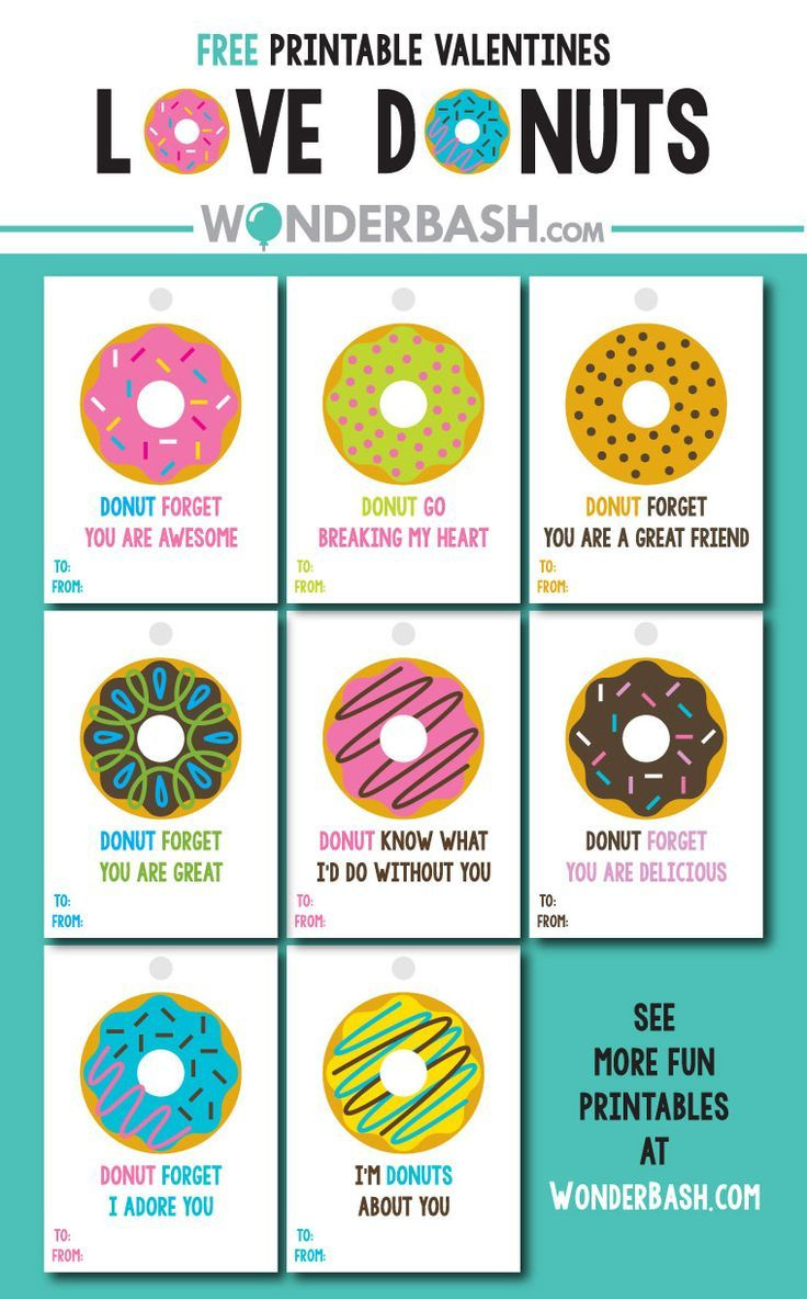 Hugedomains inside Free Donut Valentine Printable