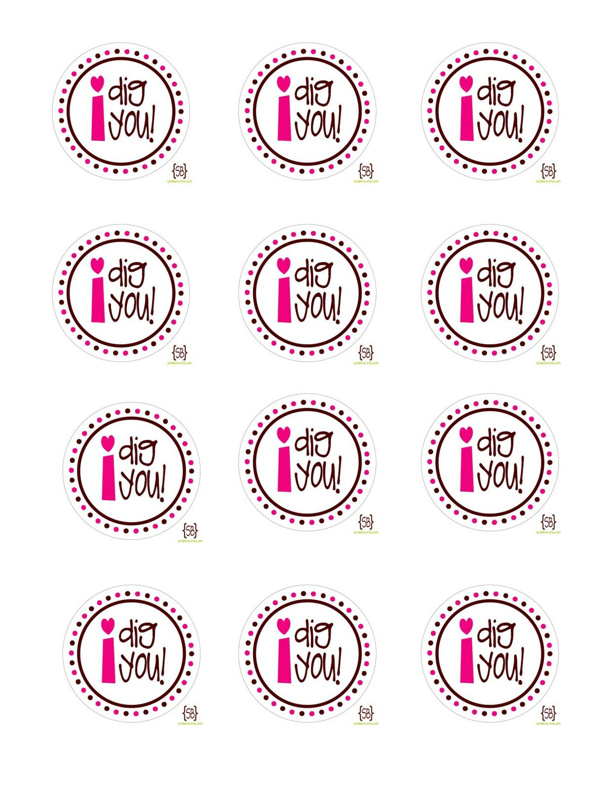 I Dig You Valentine'S Day Cards I Dig You Valentine'S Day Kids inside I Dig You Valentine Free Printable