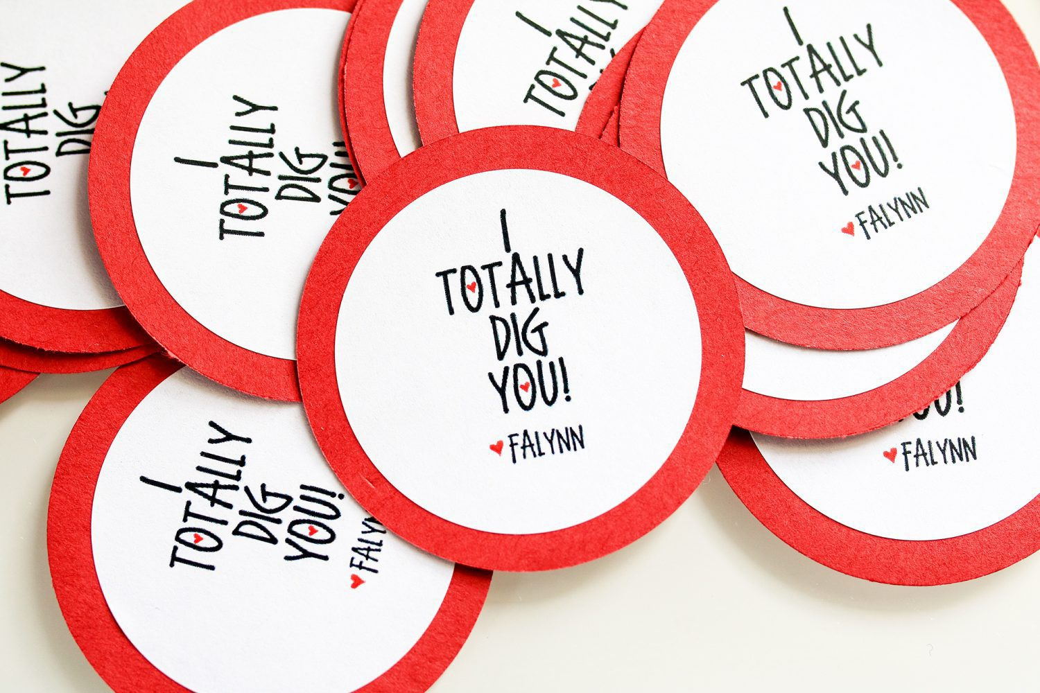 I Totally Dig You Valentine'S Day Printable Labels with regard to I Dig You Valentines Printable