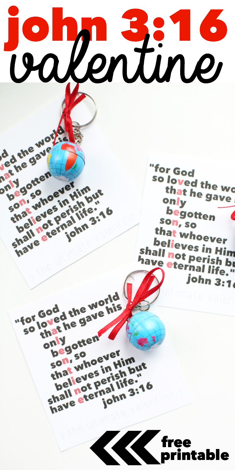 John 3:16 Valentine (Free Printable) inside Valentine For God So Loved Verse Printable