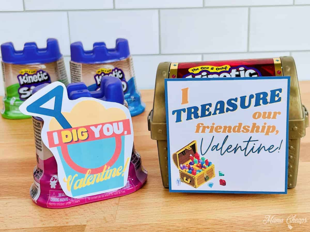 Kinetic Sand Valentine Ideas + Printable Tags - Mama Cheaps® throughout Kinetic Sand Valentine Printable