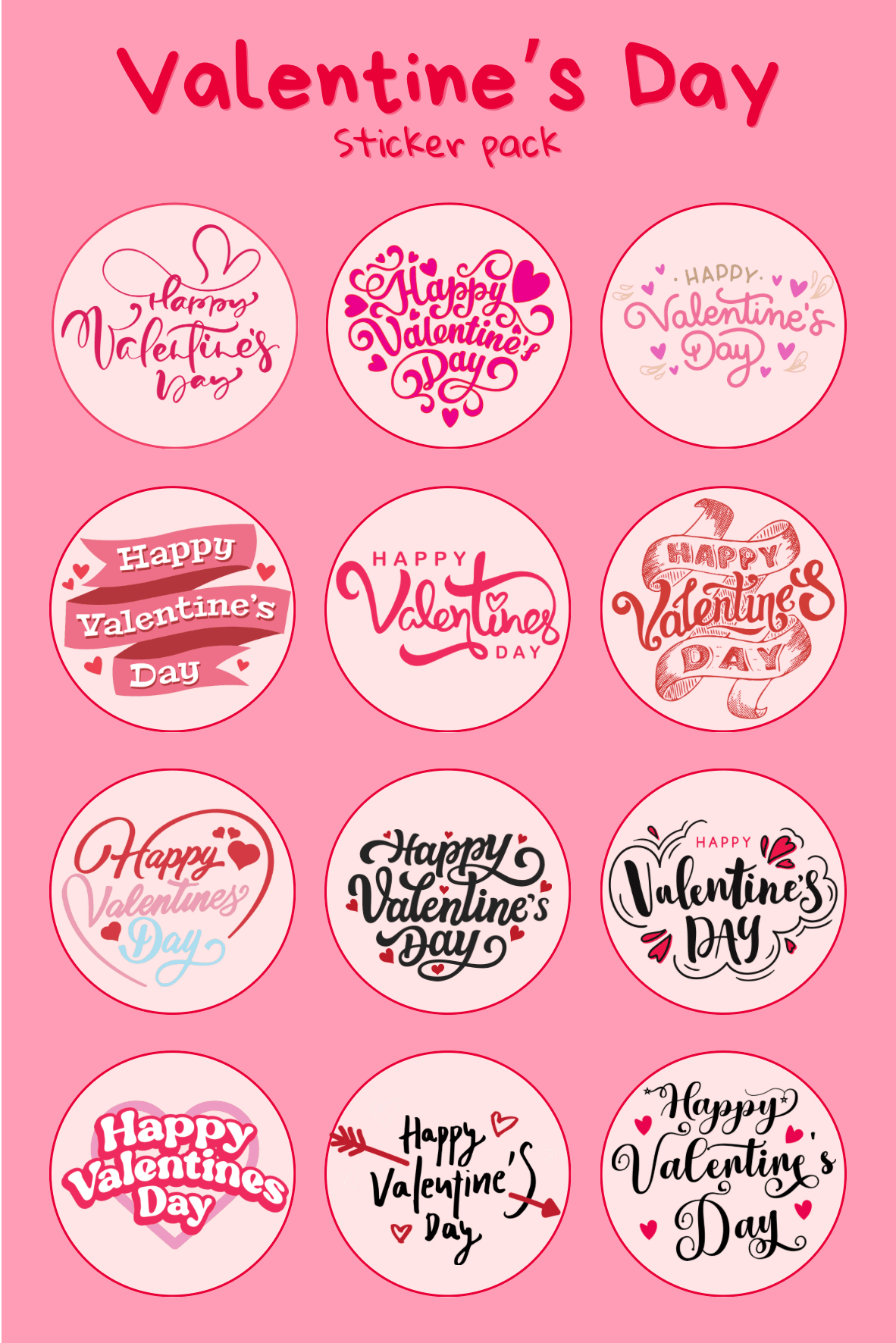 Love Decals Free Printable Valentine'S Day Stickers Valentines Day in Printable Valentines Day Stickers