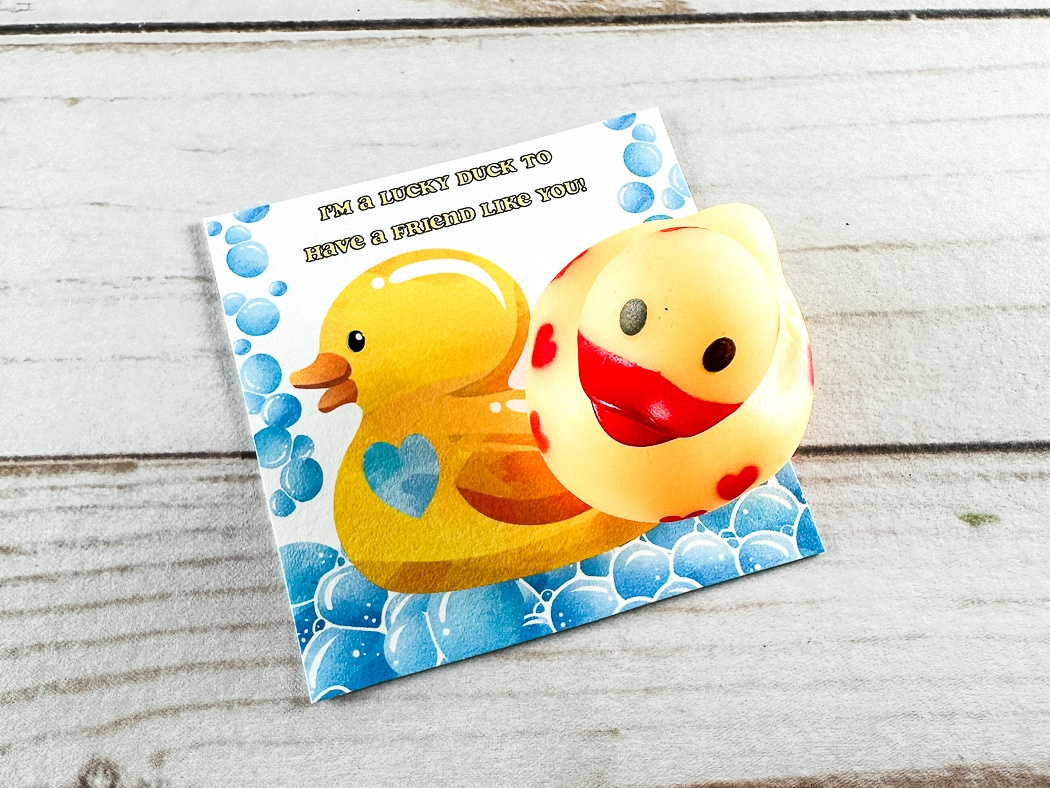 Lucky Duck Printable Valentine&amp;#039;S Day Tags throughout Lucky Duck Valentine Printable