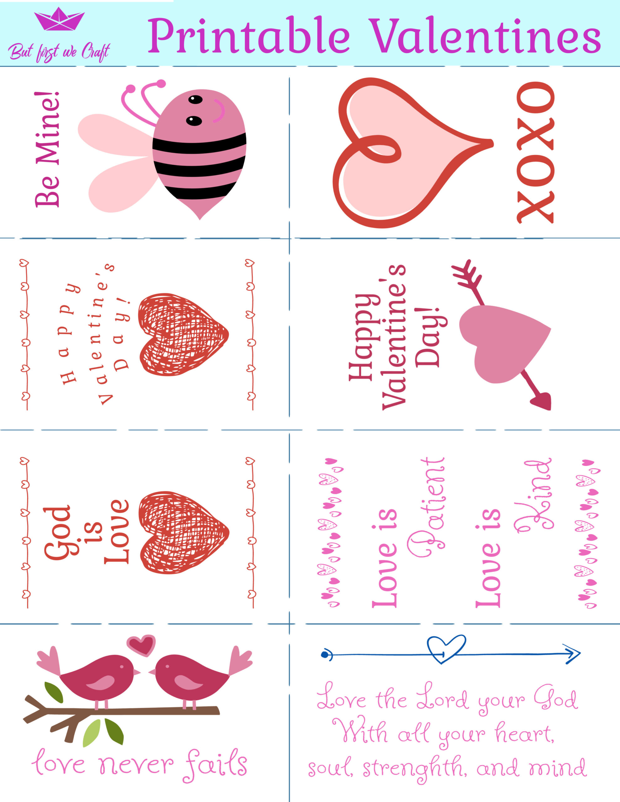 New Free Printable Valentine'S Day Cards For Kids – But First We Craft regarding Free Valentines Day Cards Printable
