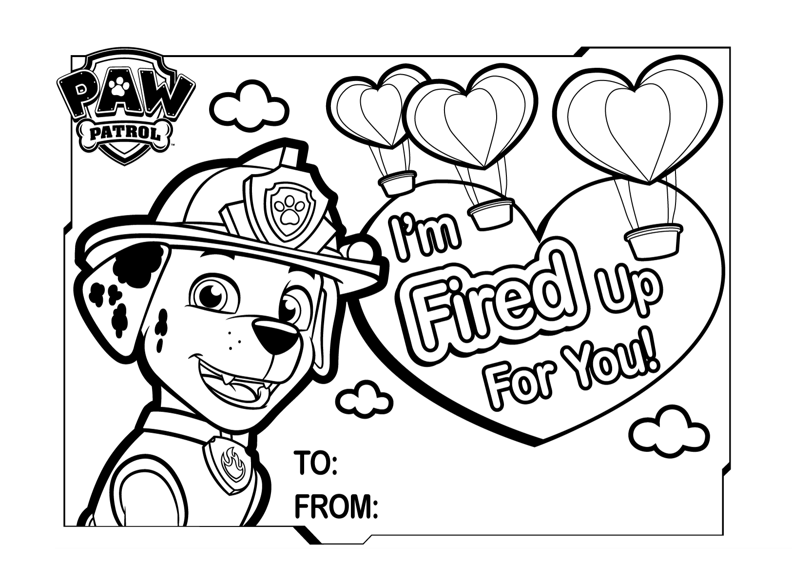 Paw Patrol Halloween Coloring Pages Paw Patrol Valentine&#039;S Day within Printable Paw Patrol Valentines Coloring Pages