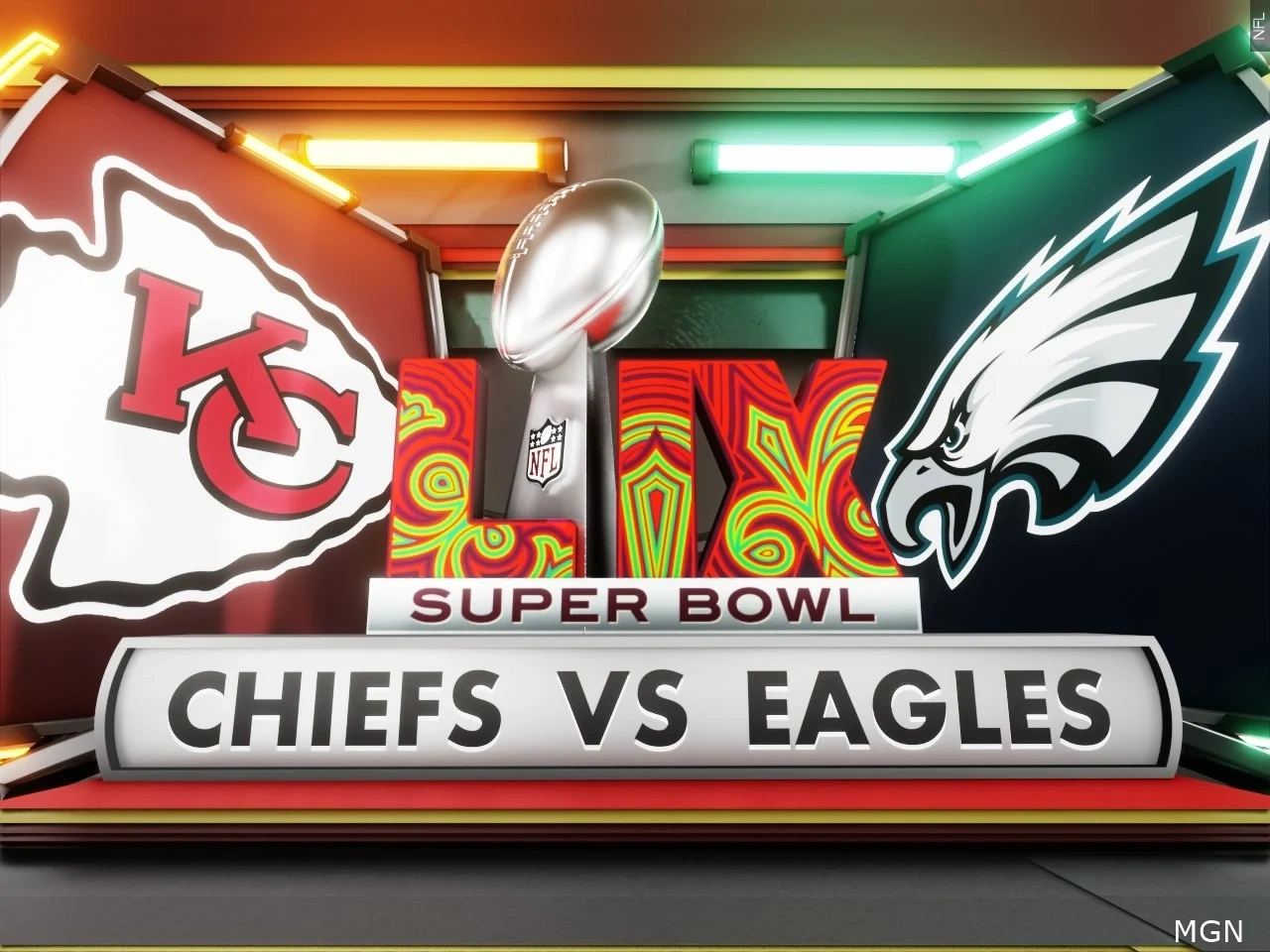 Philadelphia Eagles Super Bowl Nfl Banners Chiefs Vs Eagles Super intended for Printable Super Bowl 59 Logo