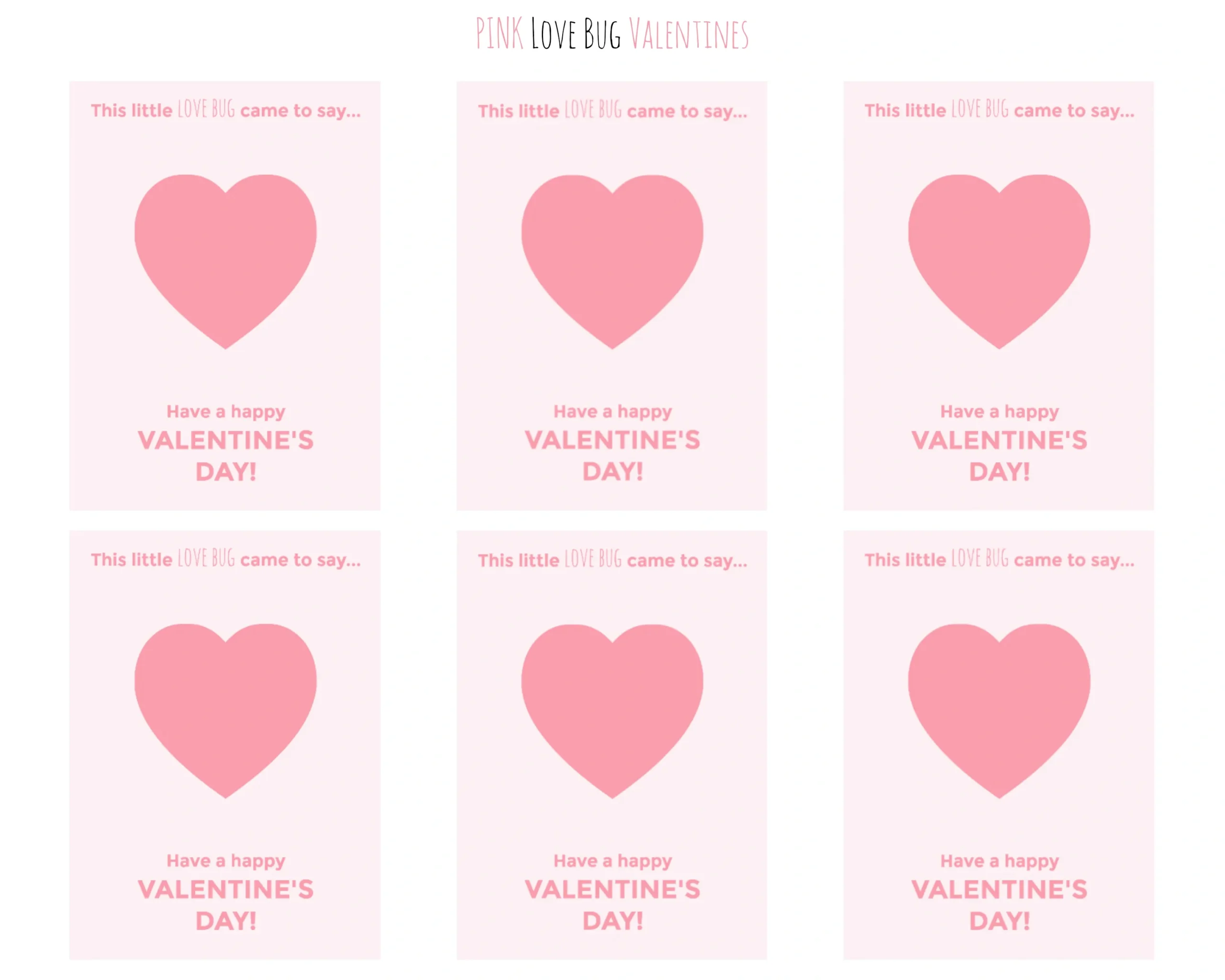 Pom-Pom Love Bug Valentines -- Craft Tutorial And Free Printable for Love Bug Valentine Printable