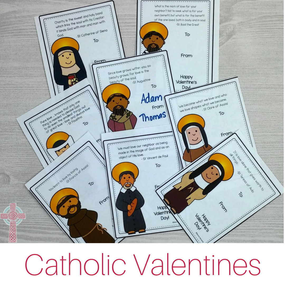 Printable Catholic Valentines For Kids (And Moms, Too!) - The within Free Printable Catholic Valentines