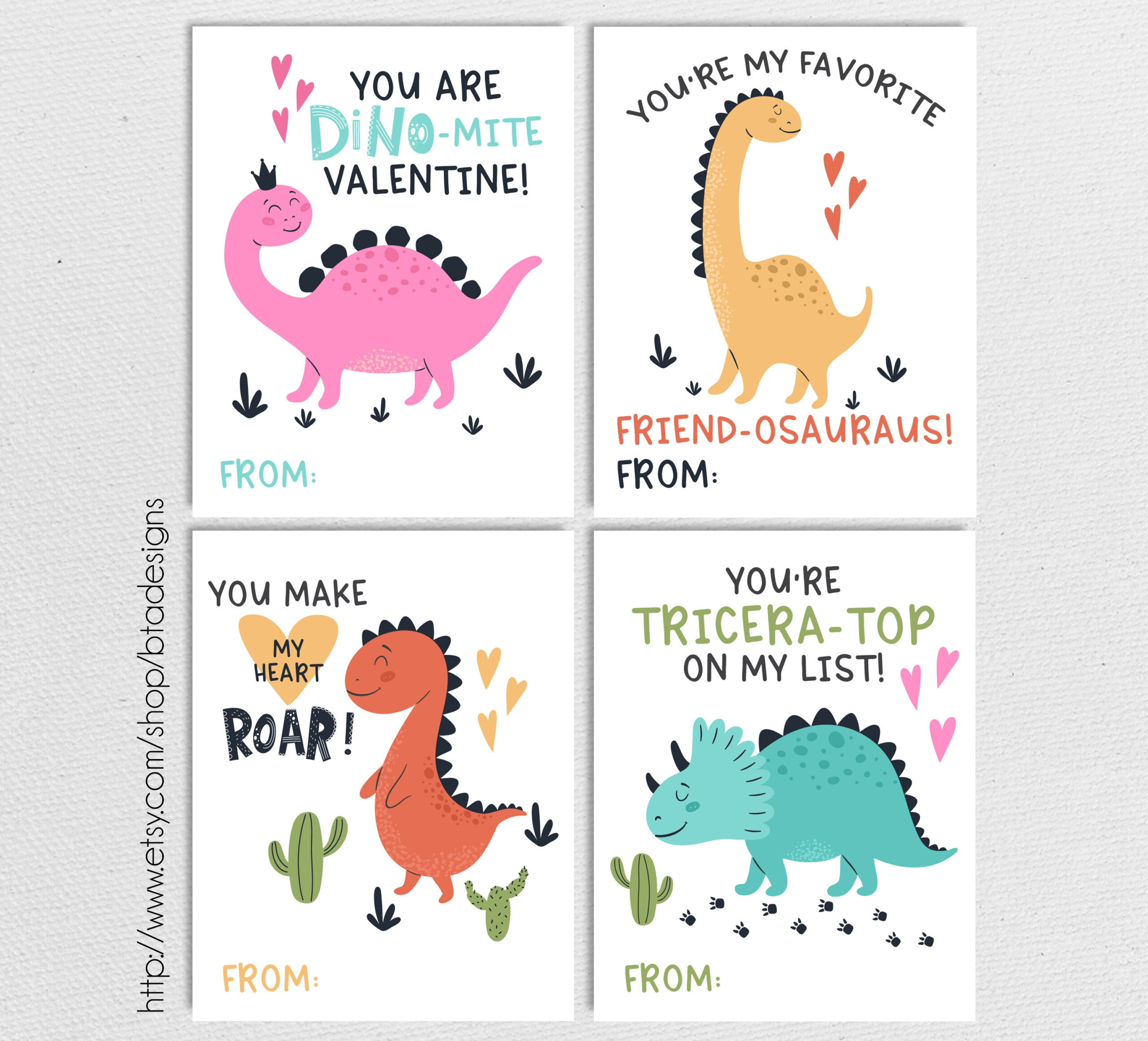Printable Dinosaur Valentine Cards 2 // Instant Download - Etsy Canada throughout Dinosaur Valentine Card Printable