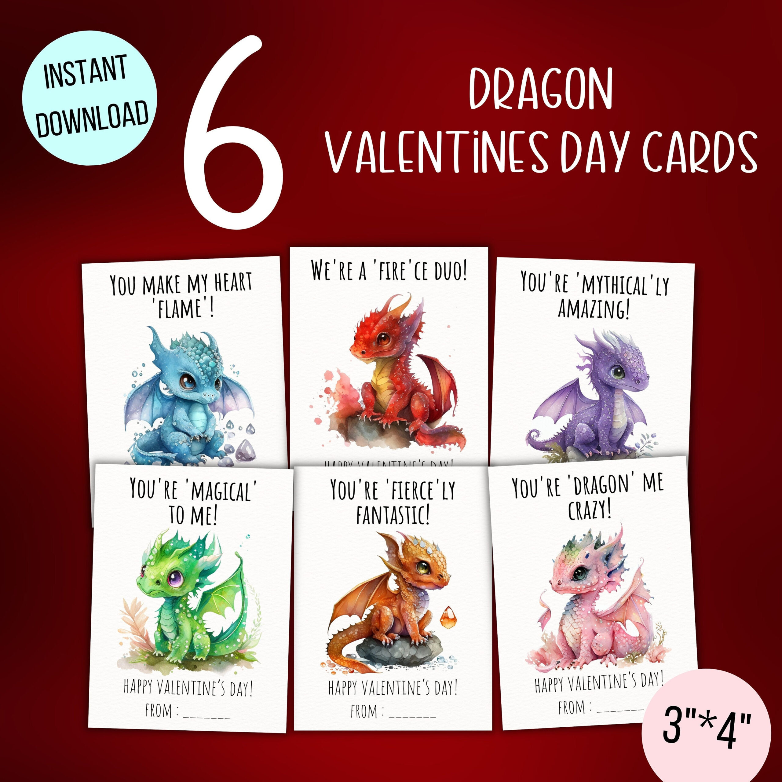 Printable Dragon Valentine'S Day Cards For School, Dragon Kids intended for Free Printable Dragon Valentines