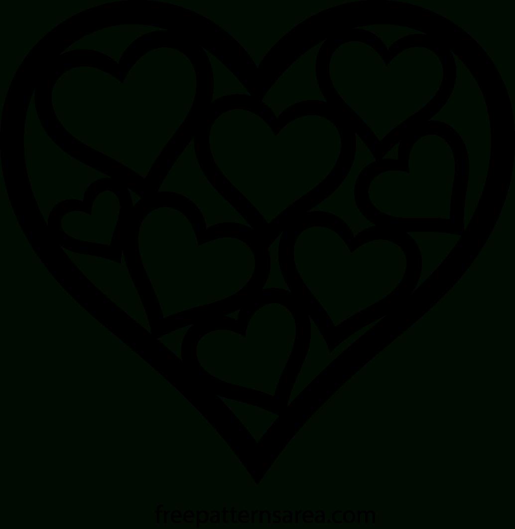 Printable Heart Outline Svg Template For Valentine'S Day - regarding Printable Valentine Heart Cutouts