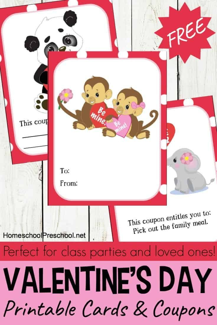 Printable Valentine Cards For Kids regarding Free Printable Valentine Cards For Preschoolers
