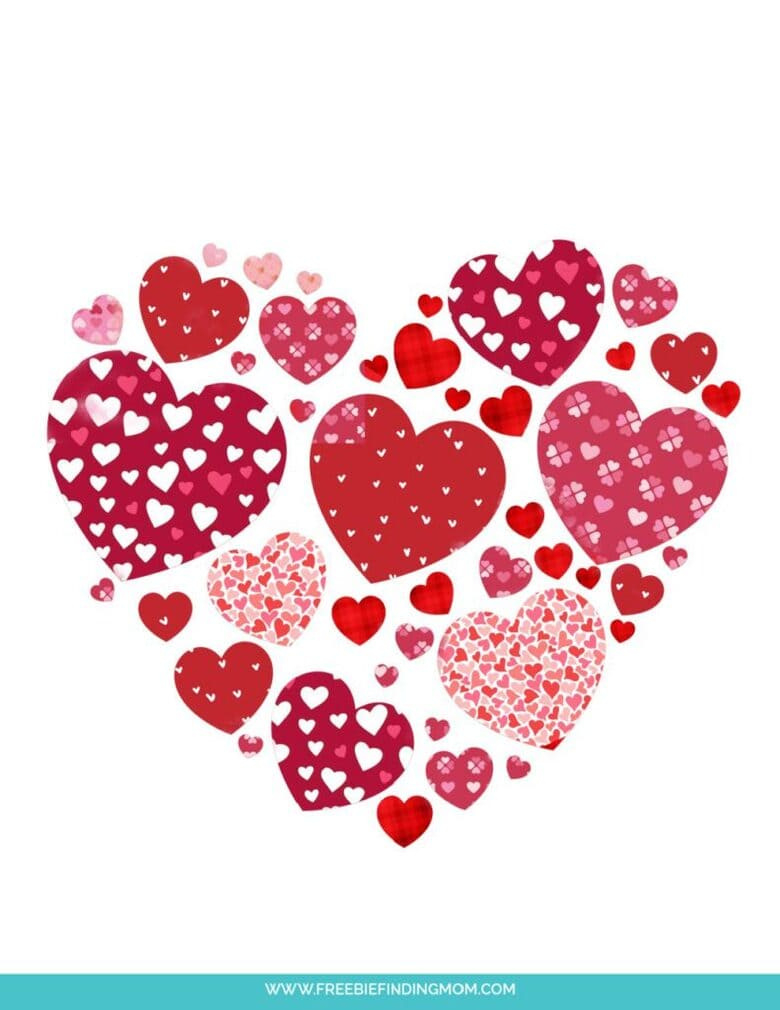 Printable Valentine Heart Images (Free Downloads) pertaining to Free Printable Large Valentine Heart