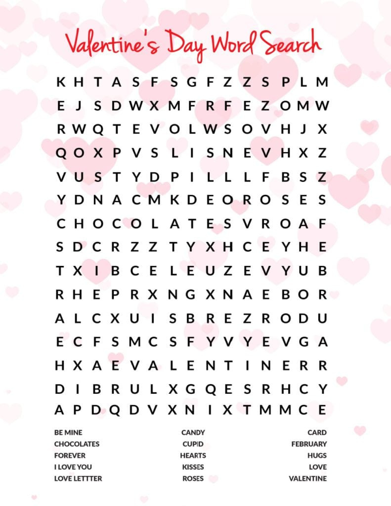 Printable Valentine&amp;#039;S Day Games For Kids with regard to Printable Valentine Games For Kids