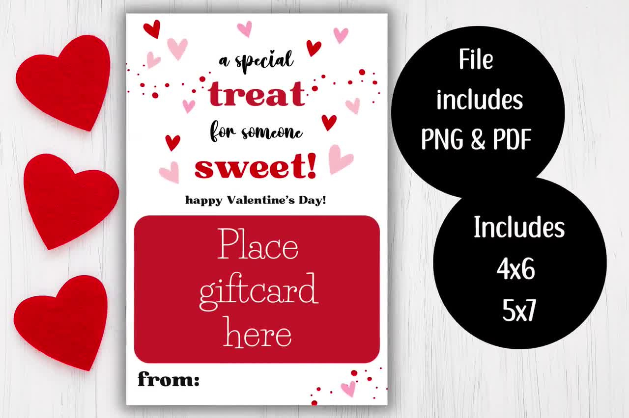 Printable Valentine&amp;#039;S Day Gift Card Holder For Teacher | Principal | Friend  | Daycare Gift | Nanny Gift | Sweet Treat Card throughout Printable Valentine Gift Cards