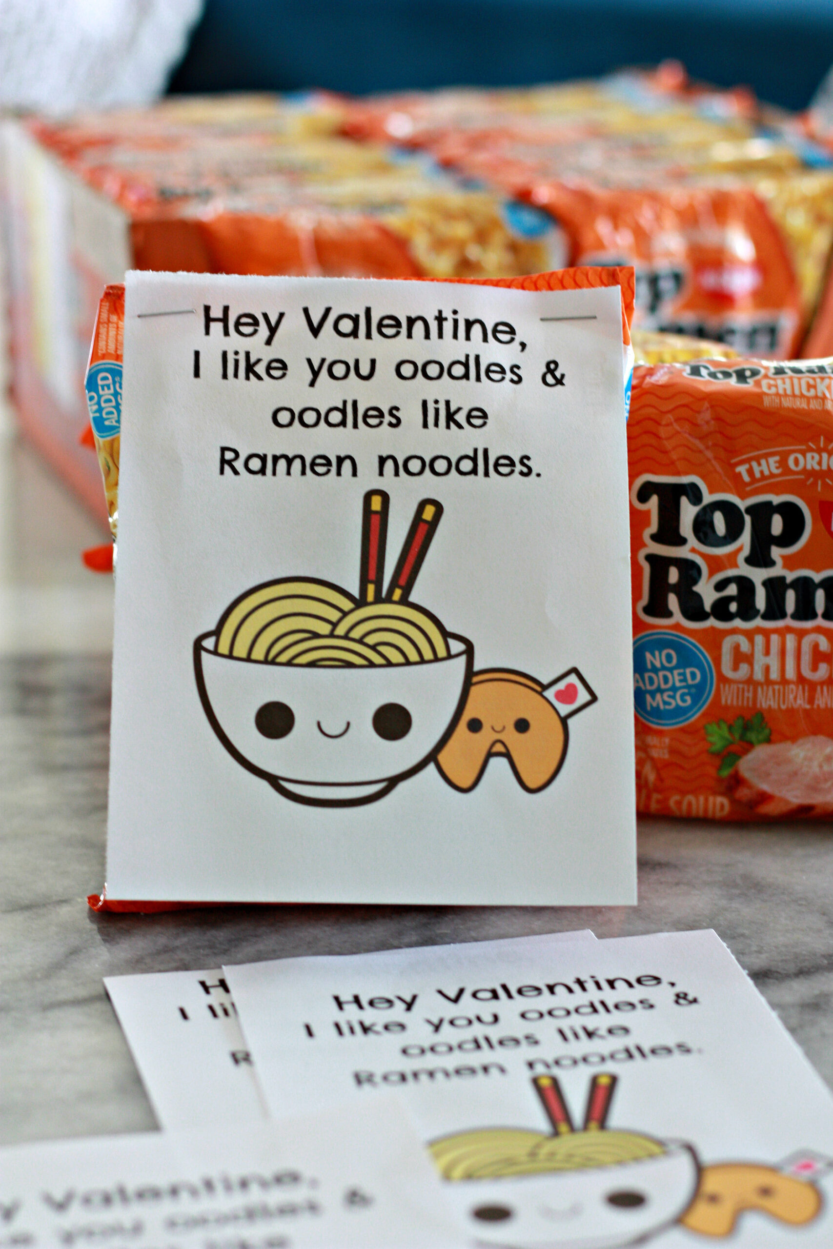Ramen Noodle Valentine Printable - Nest Of Posies for Valentine Ramen Printable Label