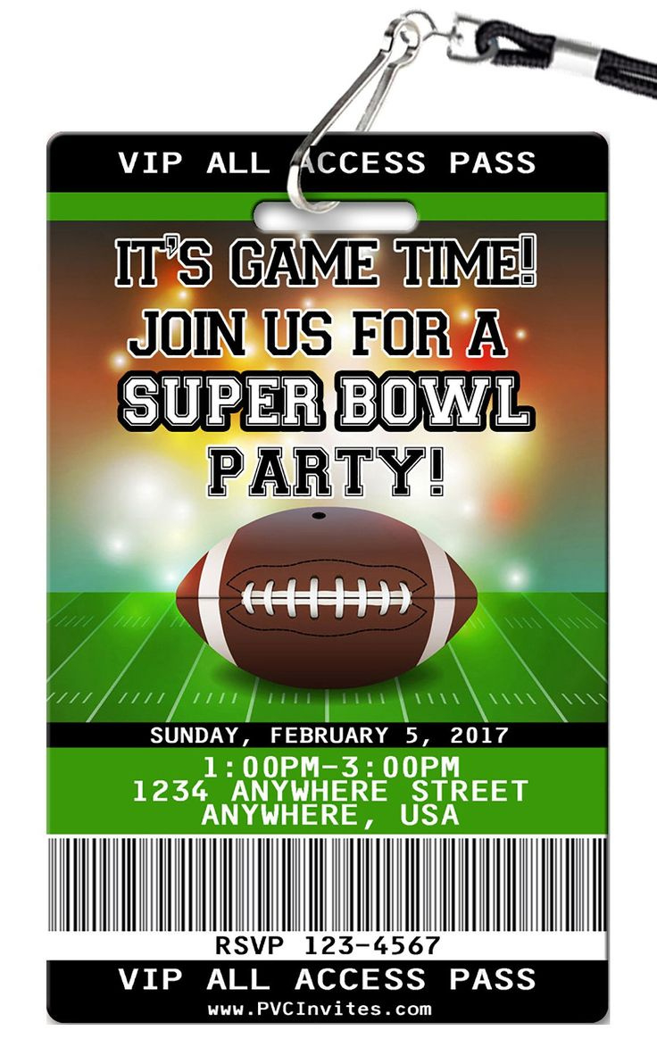 Search: 2 Results Found For  with Printable Super Bowl Invitations