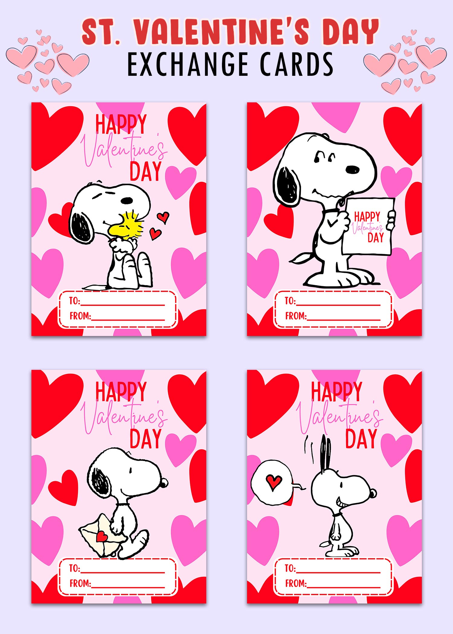 Snoopy Valentine Png Snoopy Valentine&amp;#039;S Day Card - Digital regarding Snoopy Valentine Cards Printable