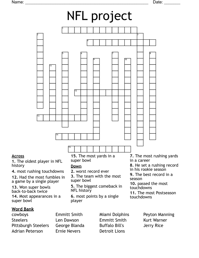 Super Bowl 2019 Crossword - Wordmint pertaining to Super Bowl Crossword Puzzle Printable