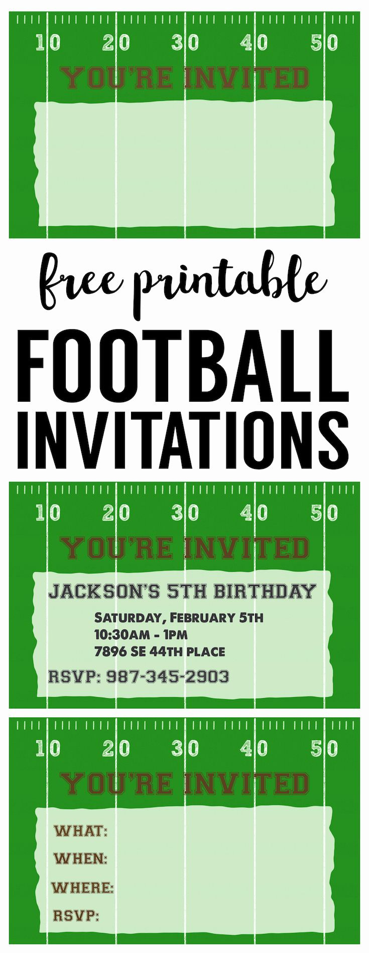 Super Bowl Party Invitation Template in Free Printable Super Bowl Party Invitation Template