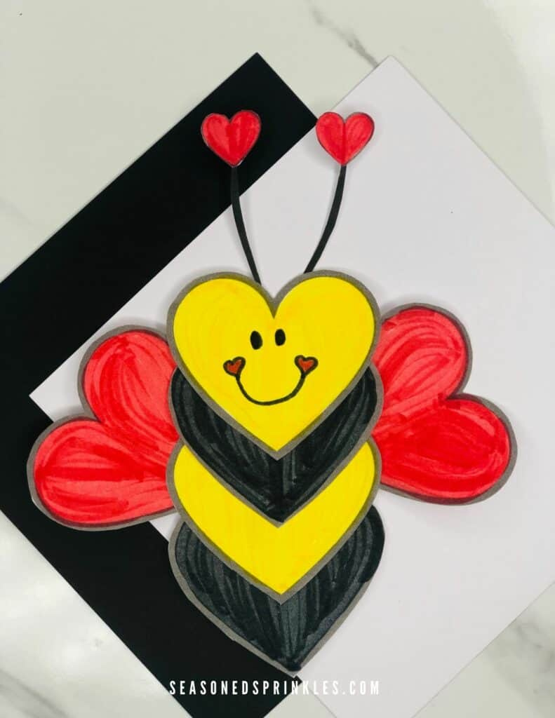 The Best Printable Valentine'S Day Bee Craft - Seasoned Sprinkles inside Valentine Craft For Preschoolers Printable