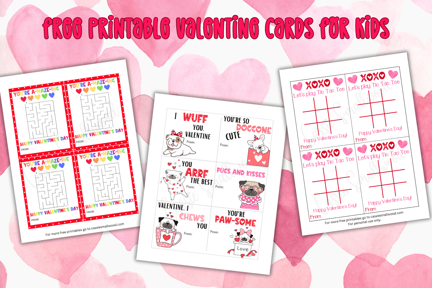 The Cutest Free Printable Valentine Exchange Cards For Kids within Printable Valentines Cards For Classroom