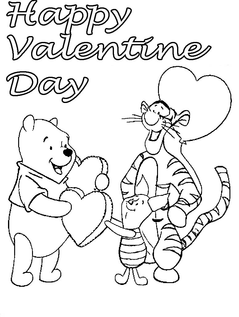 Valentine Coloring Sheets Free Printable Cute Valentines Day in Coloring Pages Printable Valentine's Day