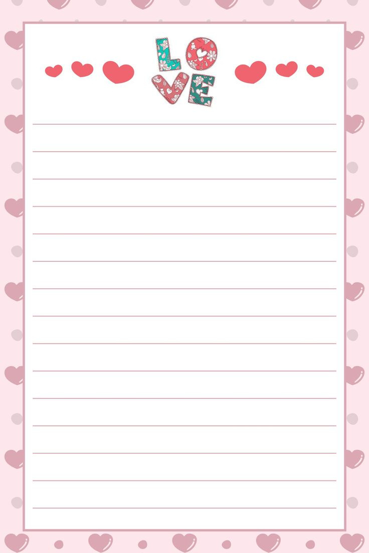 Valentine Letter Templates - 10 Free Pdf Printables | Printablee with regard to Printable Valentine Stationery