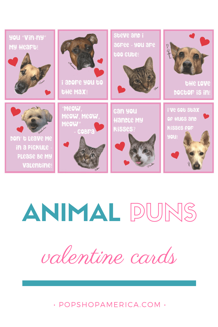Valentine Printables From Pop Shop America intended for Printable Valentine Cards For Pets