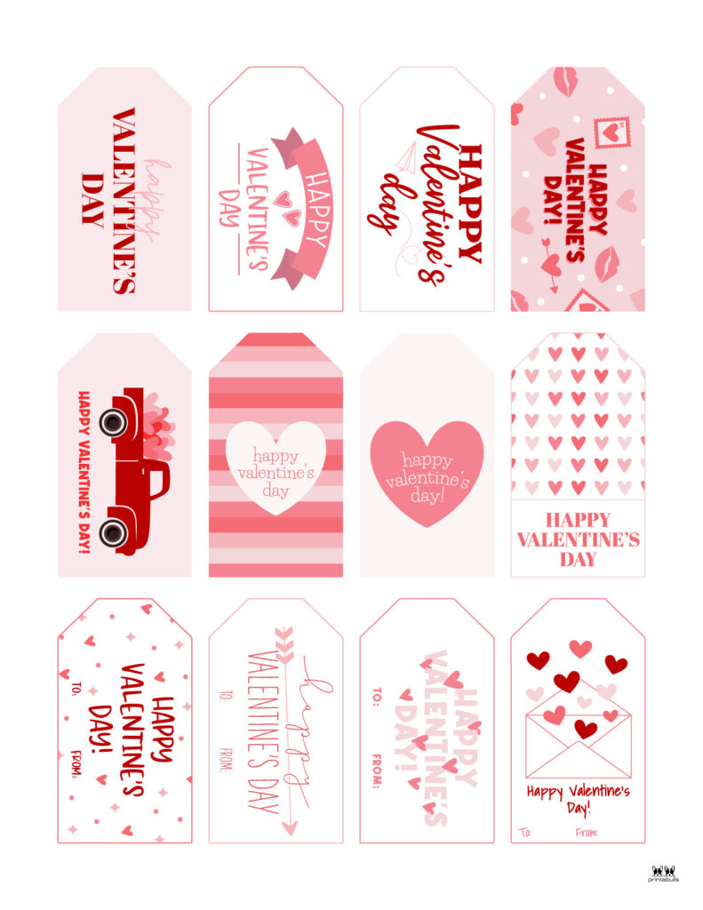 Valentine Tags - 300 Free Printable Tags | Printabulls in Printable Valentine Labels