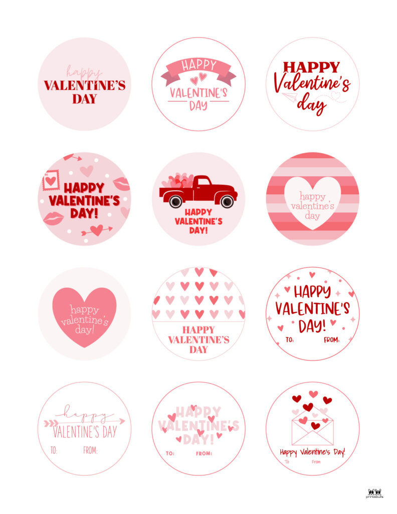 Valentine Tags - 300 Free Printable Tags | Printabulls pertaining to Printable Valentine Name Tags