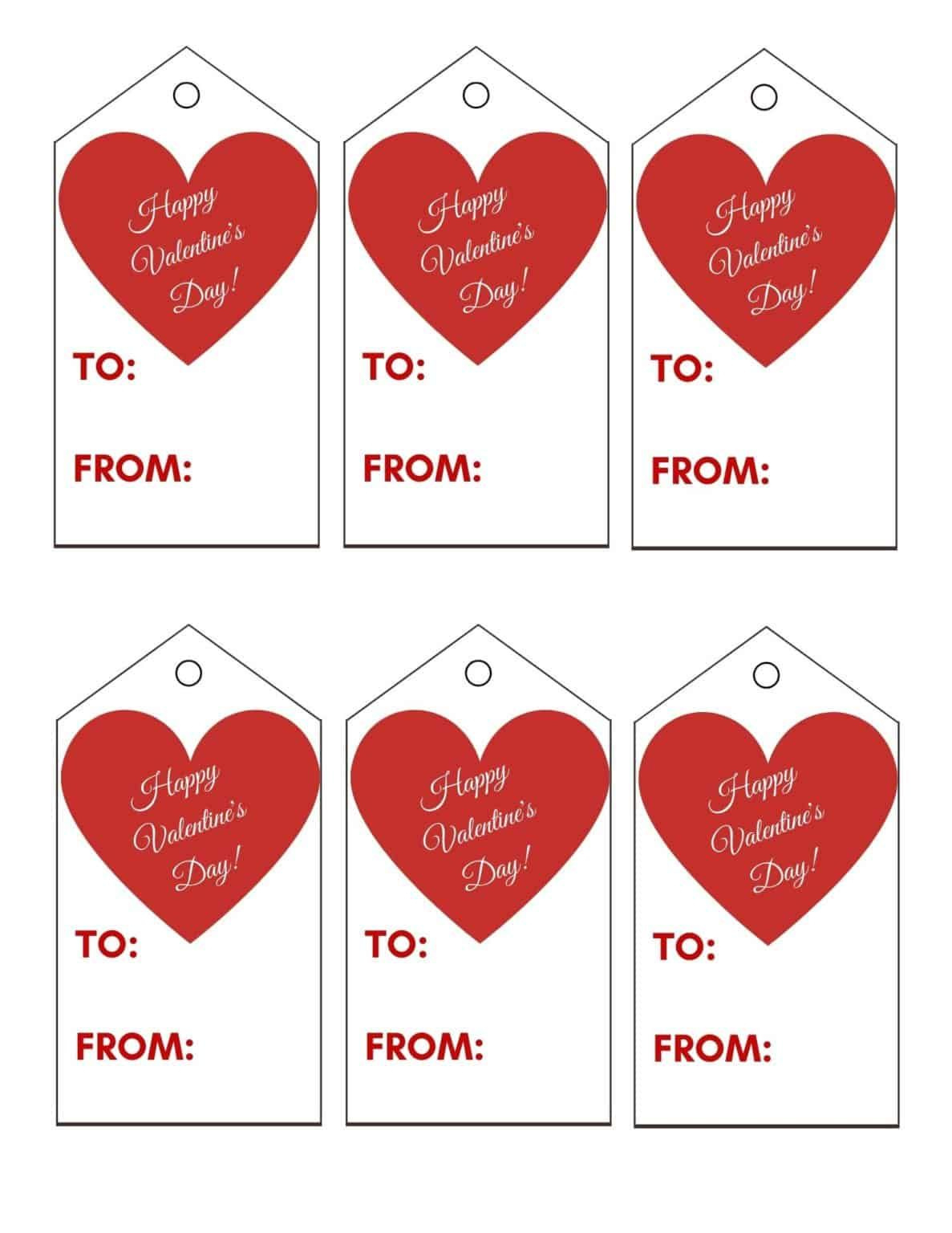 Valentine Tags Free Valentine S Day Printable Gift Tags Valentines throughout Free Printable Happy Valentine's Day Tags