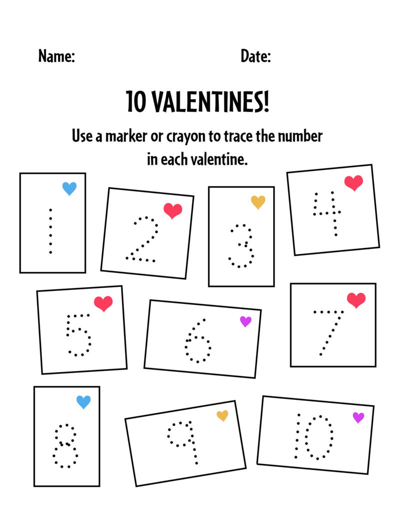 Valentine Worksheets For Preschool! ⋆ The Hollydog Blog in Printable Valentine Worksheets Preschool