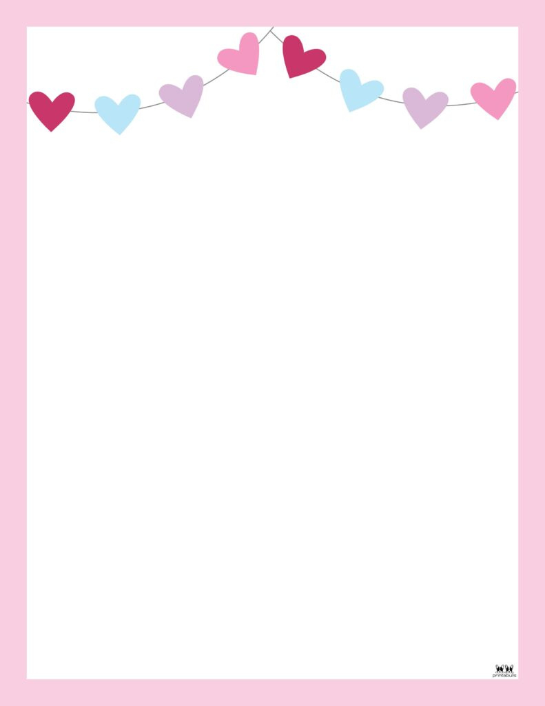 Valentine&amp;#039;S Day Borders &amp;amp; Frames - 30 Pages | Printabulls within Printable Valentines Day Borders