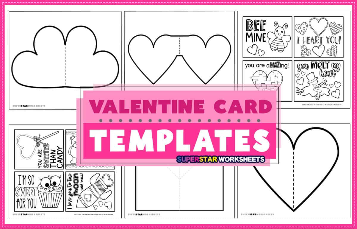 Valentine'S Day Card Template (Free Printables) - Superstar Worksheets within Valentine Card Template Printable