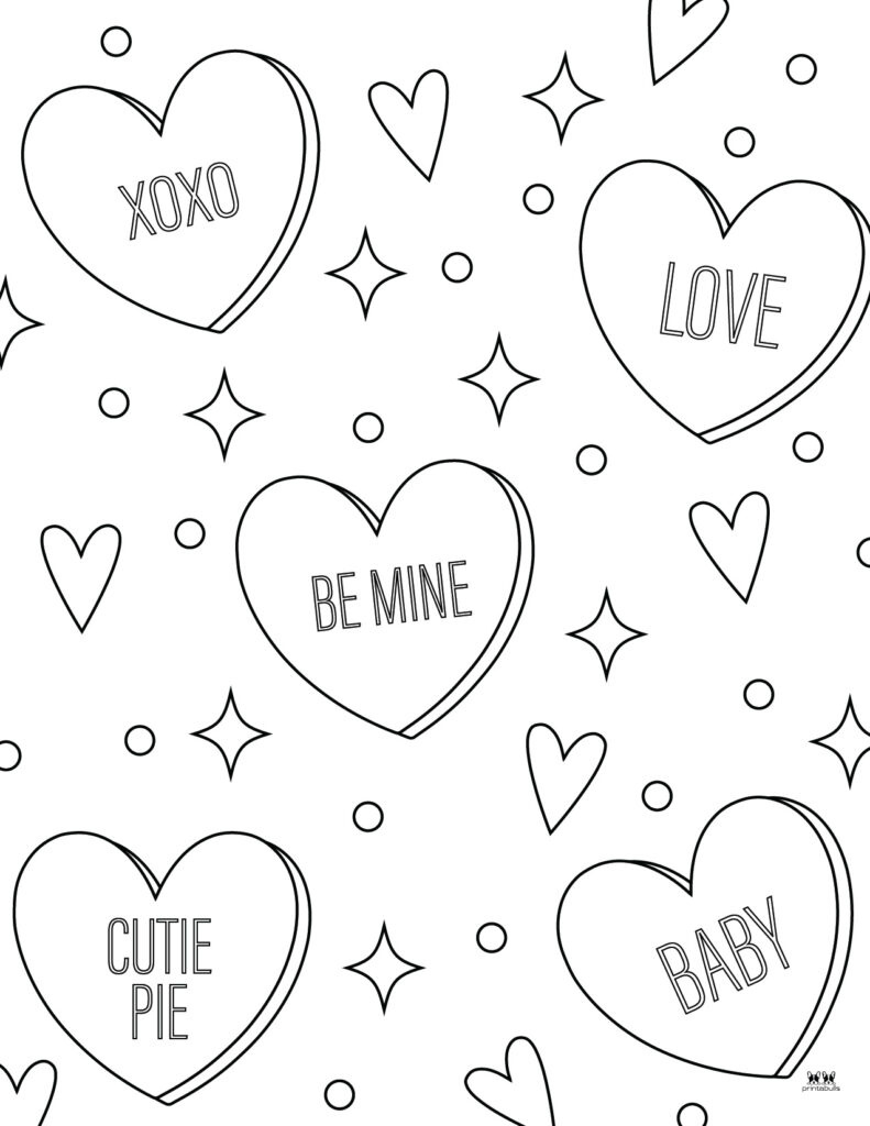 Valentine&amp;#039;S Day Coloring Pages - 100 Free Printables | Printabulls for Printable Valentine Day Coloring Sheets