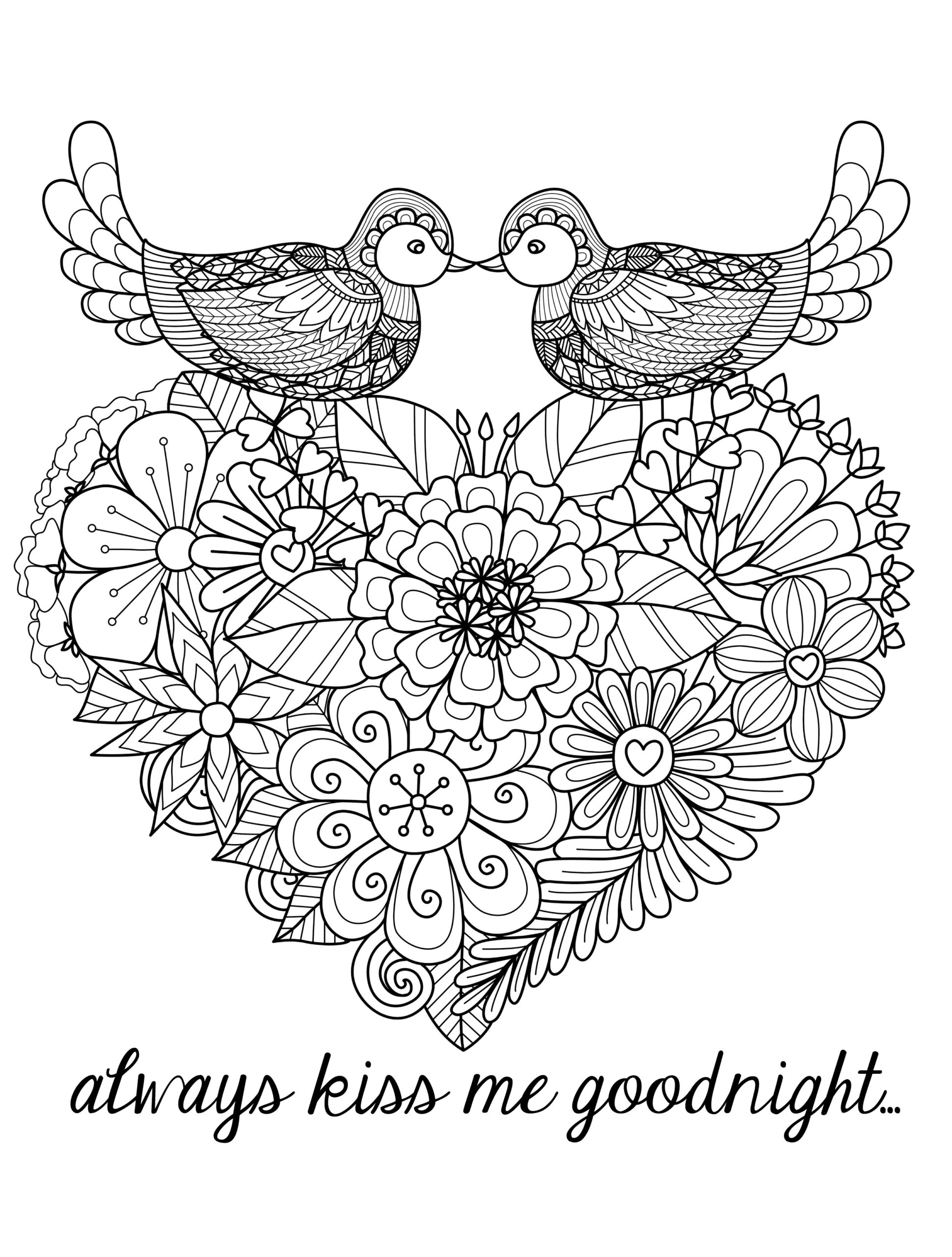 Valentines Day Coloring Pages For Adults Printable Modern Cute And inside Valentine Adult Coloring Pages Printable