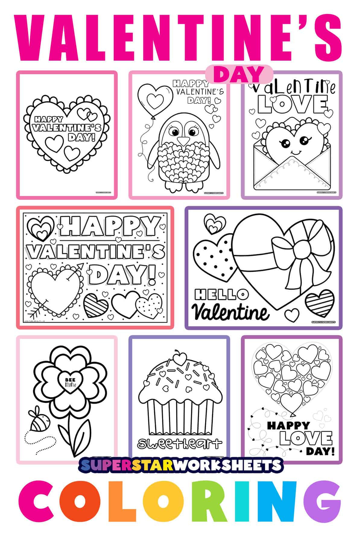 Valentine'S Day Coloring Pages (Free Printables) - Superstar intended for Printable Valentine Day Coloring Pages